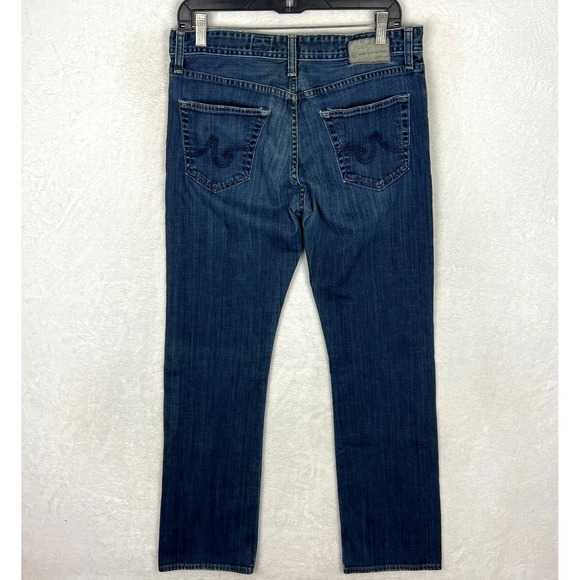 Adriano Goldschmied Jeans Mens 32x32 Straight Leg Blue Wash Denim Stretch - Picture 4 of 10